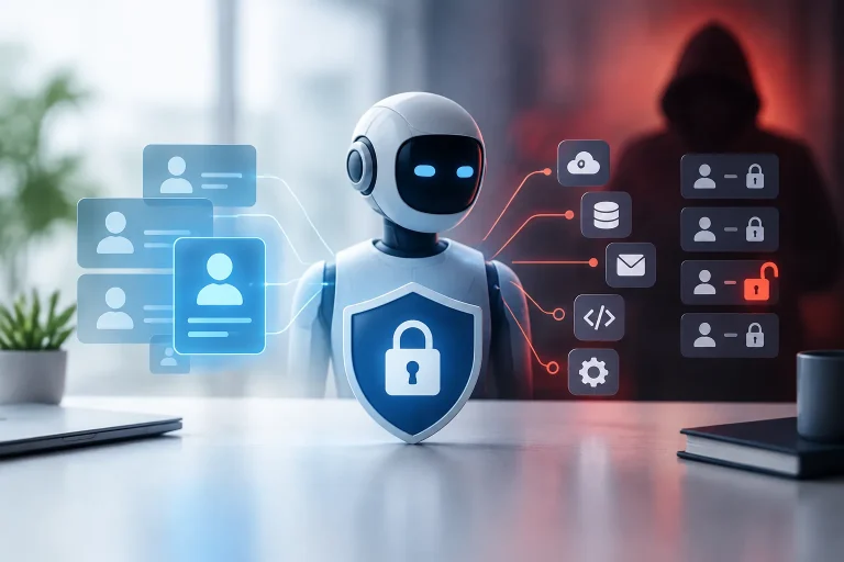 AI agent identity and privilege abuse safeguards diagram