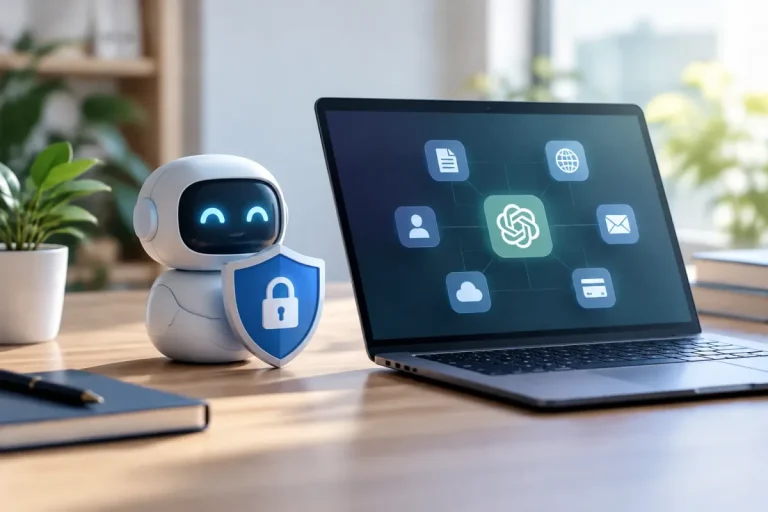 Person reviewing ChatGPT Agent Mode safety and security controls