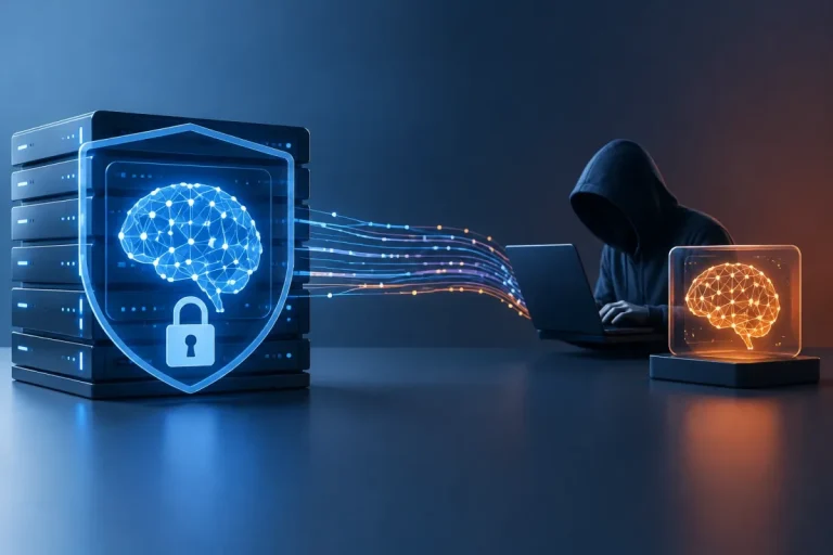 Security team monitoring API activity to prevent LLM model theft